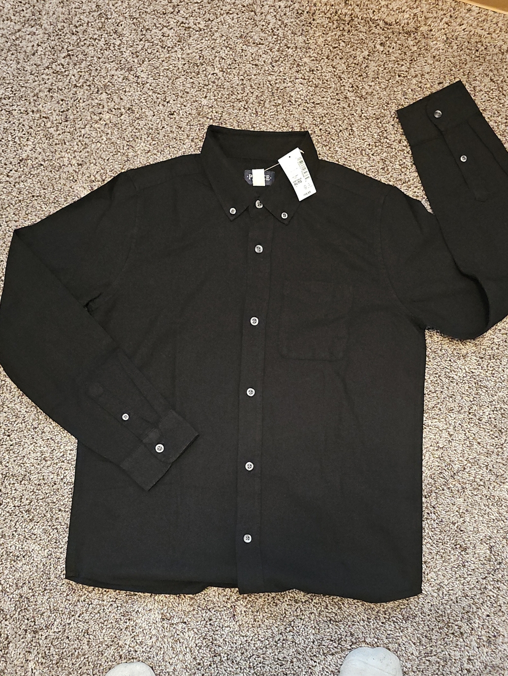 The Children's Place Black Button-Down Shirt for Kids